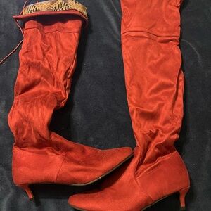 Red Women's Over-the-Knee Boots